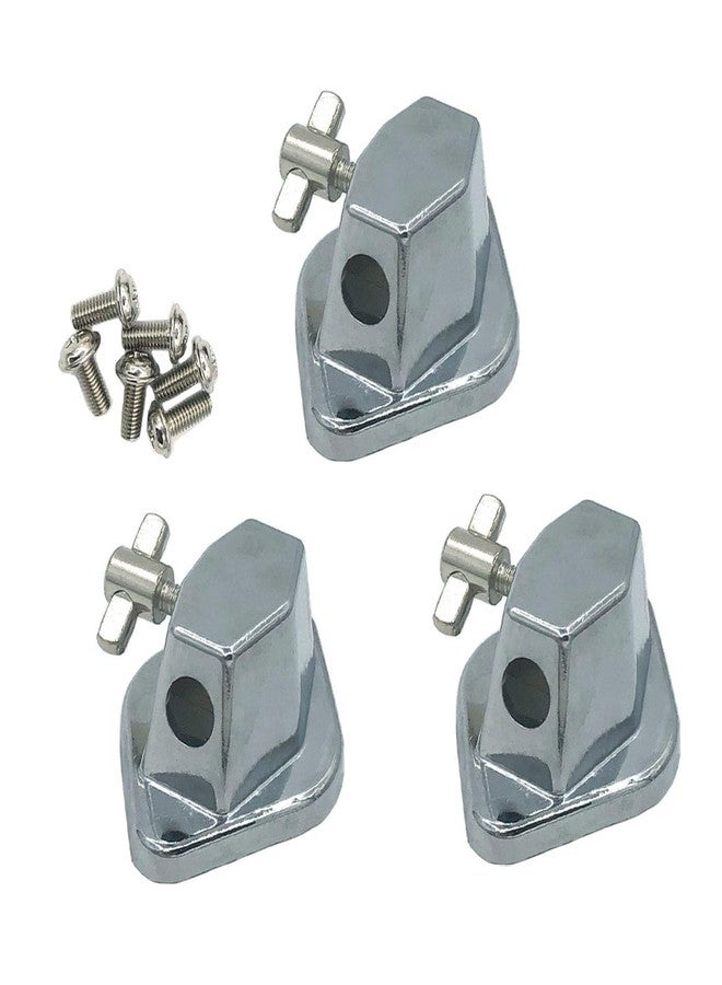 TUOREN 3 Pack Floor Tom Leg Mount Bracket with Screws Metal Tom Leg Base Floor Tom Leg Clamp Holder Percussion Drum Base Hardware Brackets - Image 2